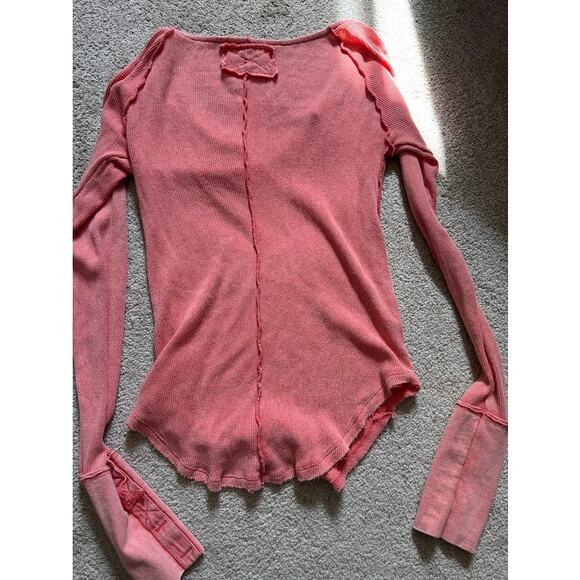 free people‎ layer up tee size small color coral - Picture 2 of 4